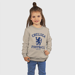 Свитшот хлопковый детский Chelsea FC: Lion, цвет: миндальный — фото 2
