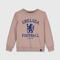 Свитшот хлопковый детский Chelsea FC: Lion, цвет: пыльно-розовый
