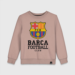Свитшот хлопковый детский Barcelona Football Club, цвет: пыльно-розовый