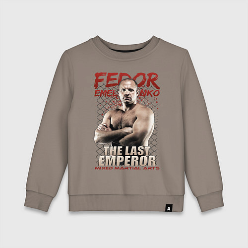 Детский свитшот ФЕДОР ЕМЕЛЬЯНЕНКО / Утренний латте – фото 1