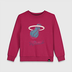 Свитшот хлопковый детский Miami Heat, цвет: маджента