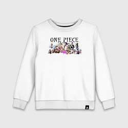 Свитшот хлопковый детский Персонажи One Piece Большой куш, цвет: белый