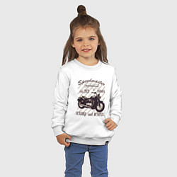 Свитшот хлопковый детский Triumph speedmaster bonneville, цвет: белый — фото 2