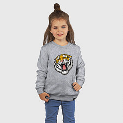 Свитшот хлопковый детский Tiger, цвет: меланж — фото 2