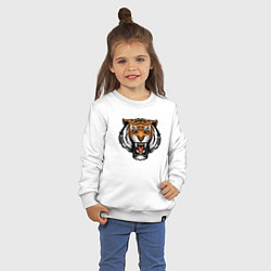 Свитшот хлопковый детский Angry Tiger, цвет: белый — фото 2
