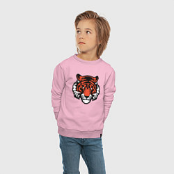 Свитшот хлопковый детский Мой Тигр, цвет: светло-розовый — фото 2