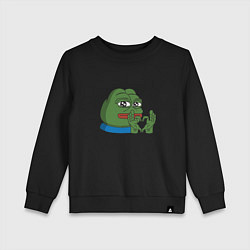 Свитшот хлопковый детский Pepe love пепе лов, цвет: черный