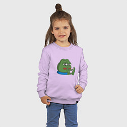 Свитшот хлопковый детский Pepe love пепе лов, цвет: лаванда — фото 2