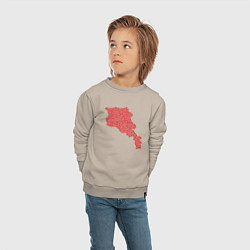 Свитшот хлопковый детский Red Armenia, цвет: миндальный — фото 2