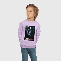 Свитшот хлопковый детский Terminator JD, цвет: лаванда — фото 2