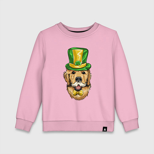 Детский свитшот Счастливый пёс / Светло-розовый – фото 1