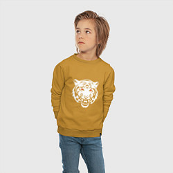Свитшот хлопковый детский Eye Tiger, цвет: горчичный — фото 2