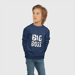 Свитшот хлопковый детский BIG BOSS, цвет: тёмно-синий — фото 2