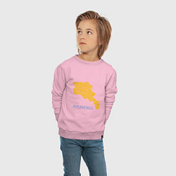 Свитшот хлопковый детский Golden Armenia, цвет: светло-розовый — фото 2