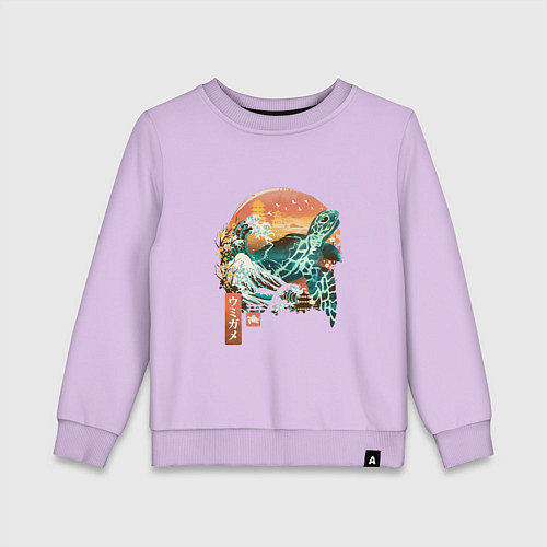 Детский свитшот Черепаха Япония / Лаванда – фото 1