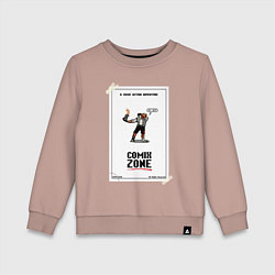 Свитшот хлопковый детский Comixzone, цвет: пыльно-розовый
