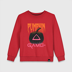 Свитшот хлопковый детский Pumpkin Game, цвет: красный