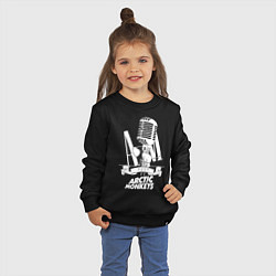 Свитшот хлопковый детский Arctic Monkeys, рок, цвет: черный — фото 2