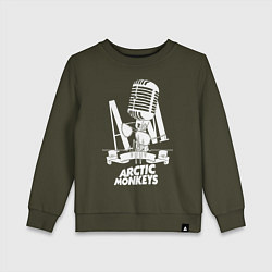 Свитшот хлопковый детский Arctic Monkeys, рок, цвет: хаки