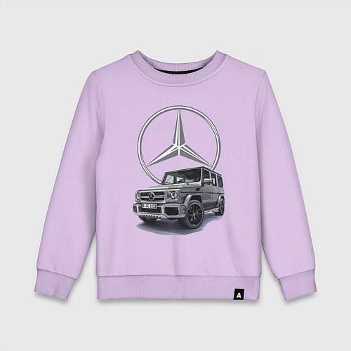 Детский свитшот Mercedes Gelendwagen G63 AMG G-class G400d / Лаванда – фото 1
