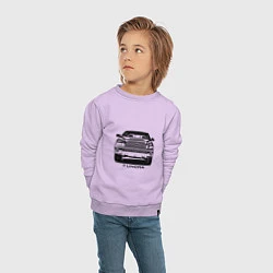Свитшот хлопковый детский Тойота Тундра, цвет: лаванда — фото 2