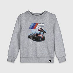 Свитшот хлопковый детский BMW M POWER Motorsport Racing Team, цвет: меланж