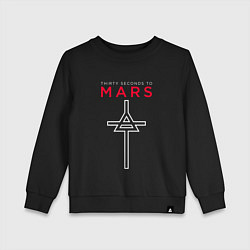 Свитшот хлопковый детский 30 Seconds To Mars, logo, цвет: черный