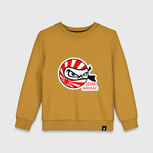 Детский свитшот JDM maniac / Горчичный – фото 1