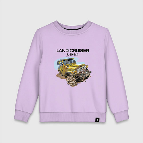 Детский свитшот Toyota Land Cruiser FJ 40 4X4 / Лаванда – фото 1