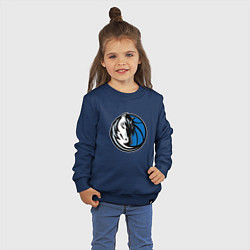 Свитшот хлопковый детский Даллас Маверикс логотип, цвет: тёмно-синий — фото 2