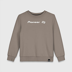 Свитшот хлопковый детский Pioneer DJ - Logo White, цвет: утренний латте