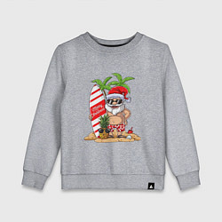 Свитшот хлопковый детский Santa on Vibe, цвет: меланж