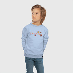 Свитшот хлопковый детский Logo Friends, цвет: мягкое небо — фото 2