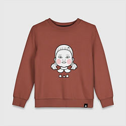 Свитшот хлопковый детский Killer - Doll, цвет: кирпичный