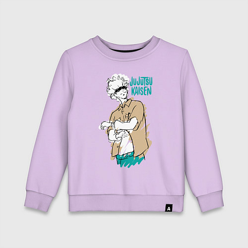 Детский свитшот Учитель Годжо из Магической Битвы / Лаванда – фото 1