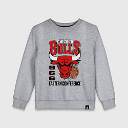 Свитшот хлопковый детский Chicago Bulls NBA, цвет: меланж