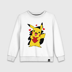 Детский свитшот ПИКАЧУ И СЕРДЕЧКО POKENON PIKACHU LOVE