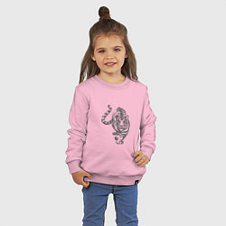 Свитшот хлопковый детский Символ года тигр, цвет: светло-розовый — фото 2