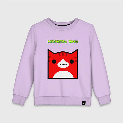 Детский свитшот Geometry Dash: Cat Skin / Лаванда – фото 1