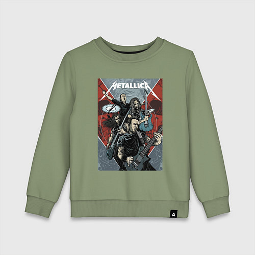 Детский свитшот Metallica - cool dudes! / Авокадо – фото 1