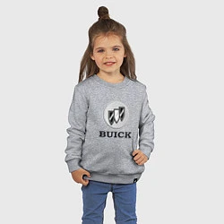 Свитшот хлопковый детский Gray gradient Logo Buick, цвет: меланж — фото 2