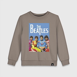 Свитшот хлопковый детский The Beatles - world legend!, цвет: утренний латте