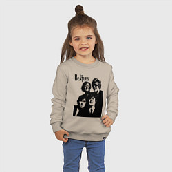 Свитшот хлопковый детский Выше них только звёзды!, цвет: миндальный — фото 2