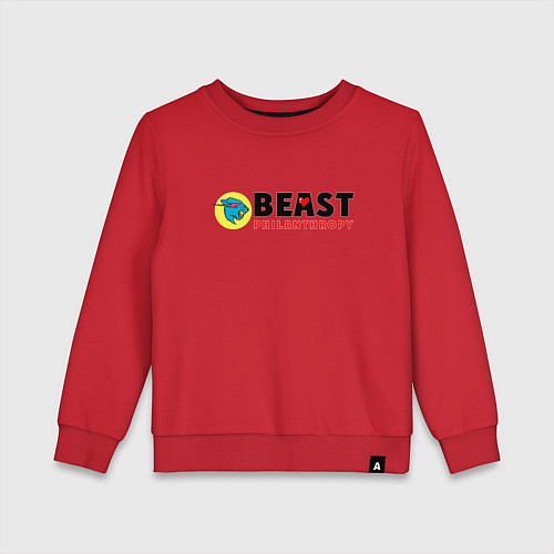 Детский свитшот Mr Beast Philanthropy / Красный – фото 1