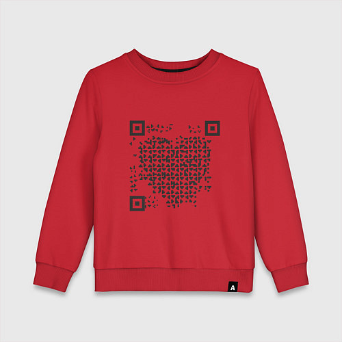 Детский свитшот QR Love / Красный – фото 1