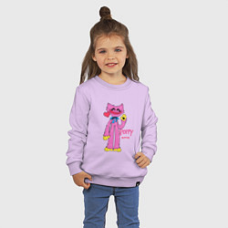 Свитшот хлопковый детский Kissy Missy Poppy Playtime, цвет: лаванда — фото 2