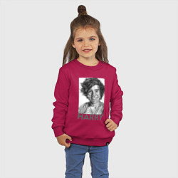 Свитшот хлопковый детский Harry Styles, цвет: маджента — фото 2