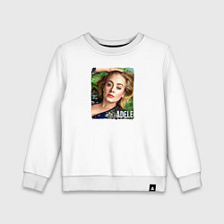 Свитшот хлопковый детский Adele, цвет: белый