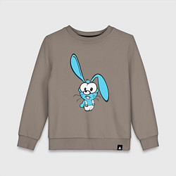 Детский свитшот Заяц пучеглазый голубенький