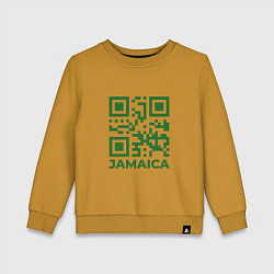 Свитшот хлопковый детский QR Jamaica, цвет: горчичный